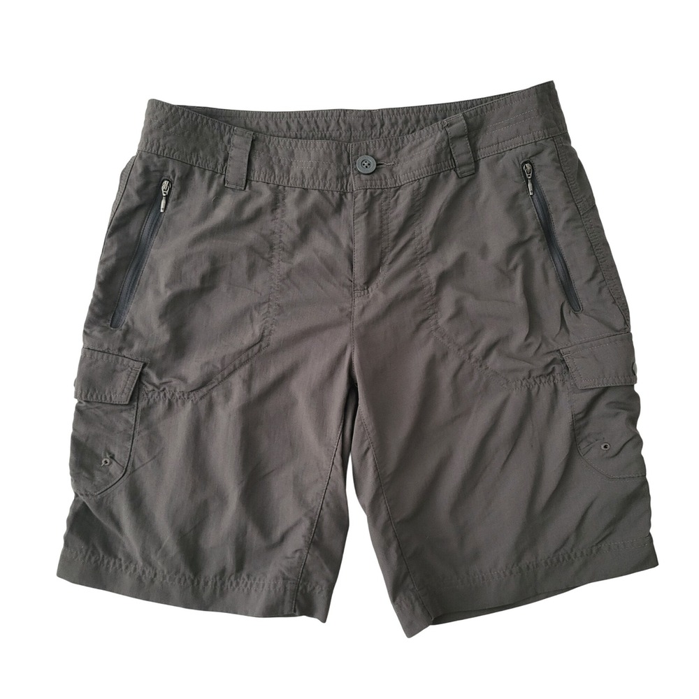 Columbia Womens Size‎ 12 Hiking Cargo Shorts Gray Pockets Outdoor Gorpcore Camp